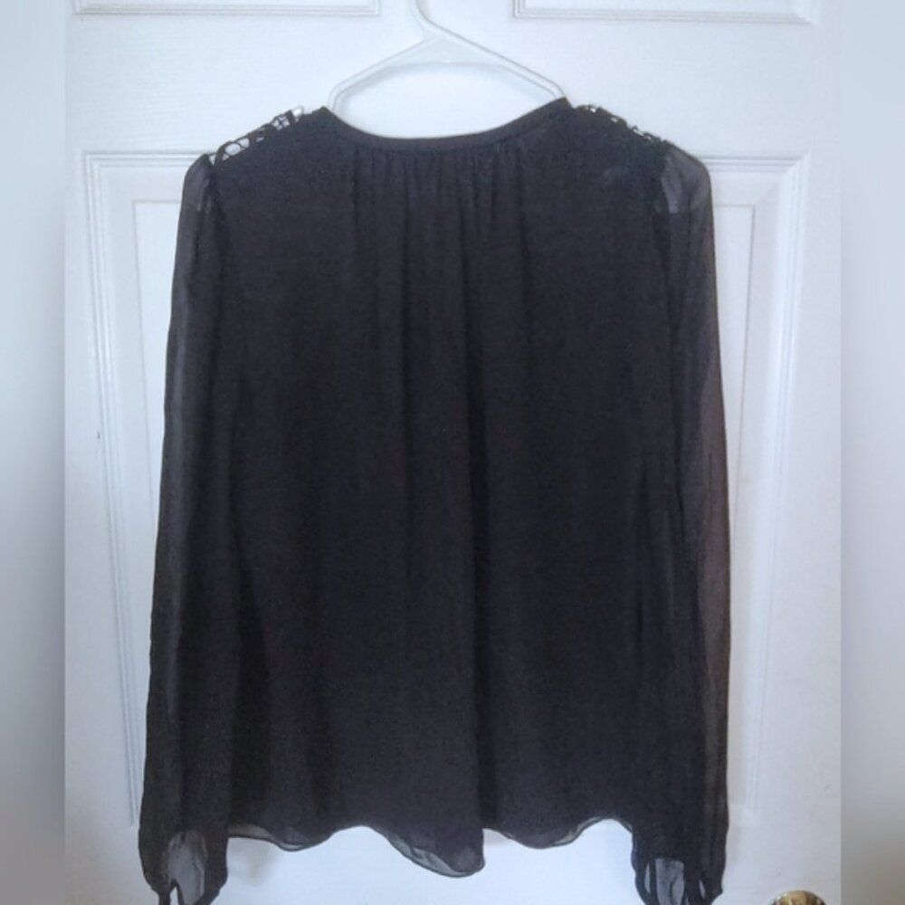 kate spade lace silk sheer blouse XS EUC - Picture 6 of 9